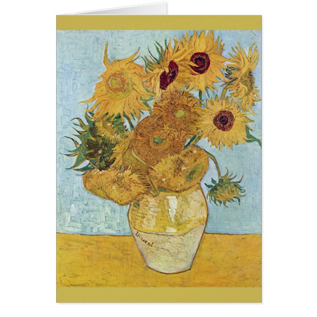 Solrosor Vincent Van Gogh 1889 OBS Kort (Framsidan)