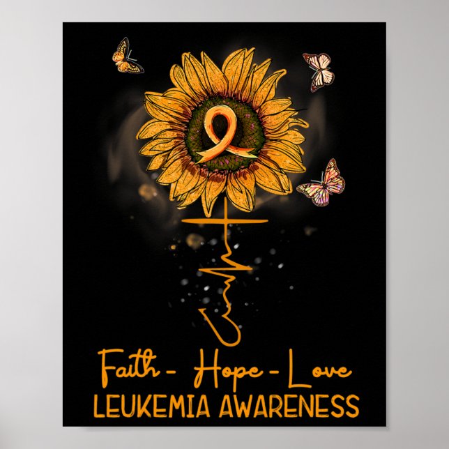 SolrosOrange Ribbon Christian Leukemia Awarene Poster (Framsidan)