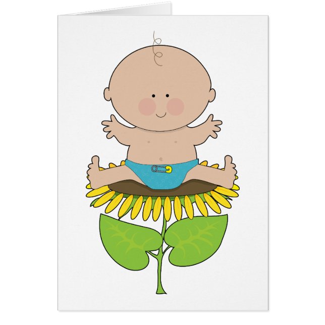 Solrospojke Hälsningskort (Framsidan)