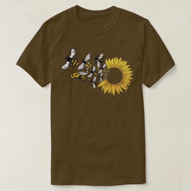Solrospremie för blommor T-Shirt (Design framsida)