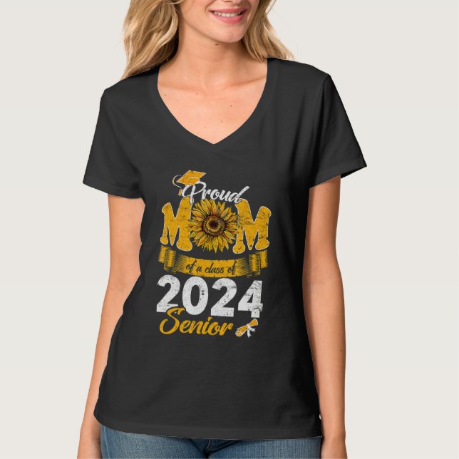 Solrosproud Mamma, Studenten, klass 2024 T Shirt (Framsida)