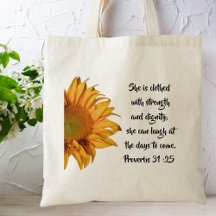 Solrosproverbs 31:25 Bible Verse-Anpassningsbar