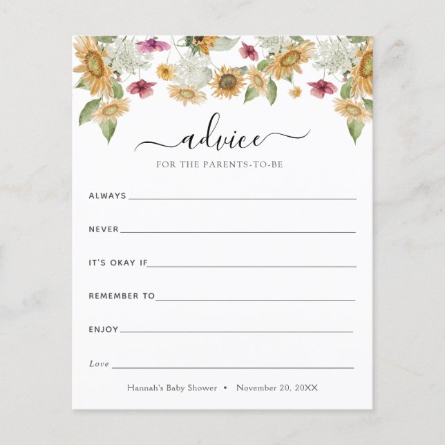 Solrosråd för blivande föräldrar (Framsida)