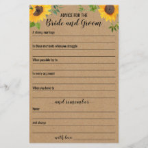 Solrosråd för bride- och rumskort