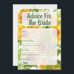 Solrosråd för ljusskyggsspel rådkort<br><div class="desc">Möhippa av solrosblommor Råd om att bruden ska vara.</div>