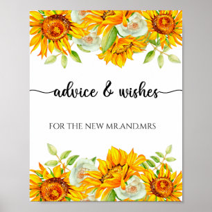 Solrosråd och önskemål för Newlyweds Poster