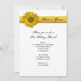 Solrosrand Efter Bröllopsbrunch Inbjudningar