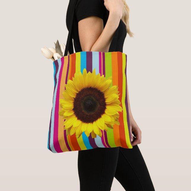Solrosrandig Totebag Tygkasse (Närbild)