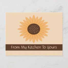 Solrosreceptkort Vykort