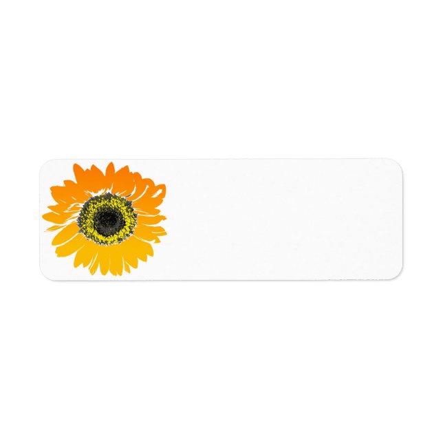 Solrosreturetiketter Returadress Etikett (Framsidan)