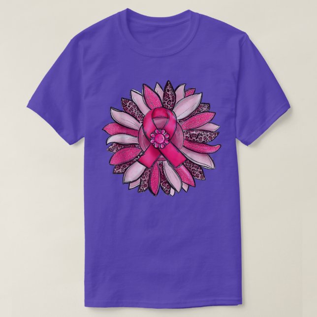 SolrosRosa Ribbon Rosa Breast Cancer Awareness T Shirt (Design framsida)