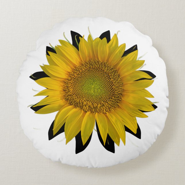 Solrosrunda Pillow Rund Kudde (Framsidan)