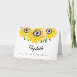 Solrossen är min Bridesmaid-Personlig Kort