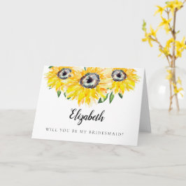 Solrossen är min Bridesmaid-Personlig Kort