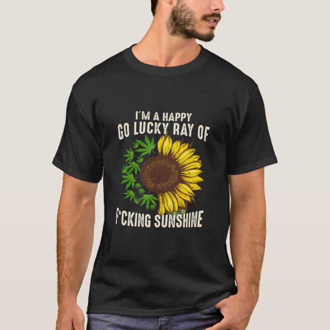 Solrossen jag är Lycklig går som röntgenstråle frå T Shirt (Framsida)