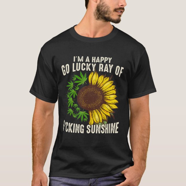 Solrossen jag är Lycklig går som röntgenstråle frå T Shirt (Framsida)