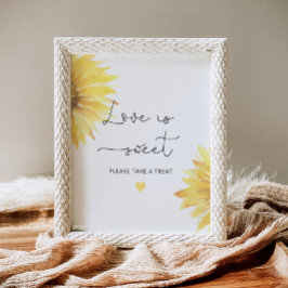 Solrossen Kärlek är söt och tar sig ett slag Poster