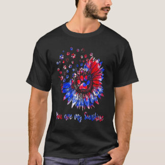 Solrossen Tass Hund amerikan 4 juli... Du är min T Shirt