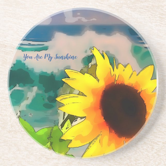 Solrossen vid Beach är min solsken Underlägg (Framsidan)