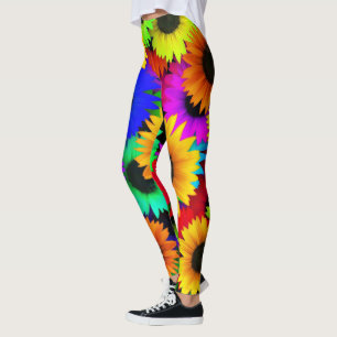 Solrossenor, en matris av vackert färg leggings