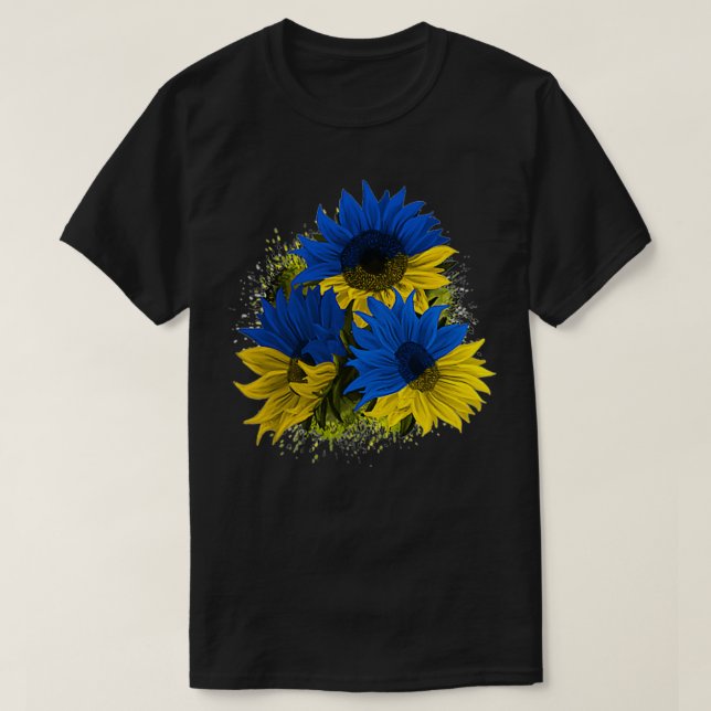Solrosskjorta i Ukraina Jag står på Ukrainas freds T Shirt (Design framsida)