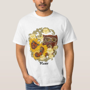 Solrosskjortor i anpassningsbarna Uggla, Tee Shirt