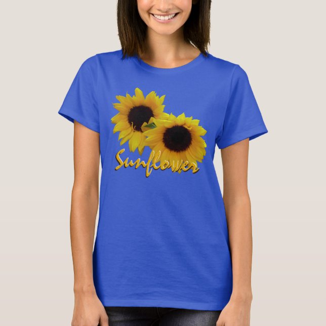 Solrosskjortor T-shirts Organic Sunblomsfärja för  (Framsida)