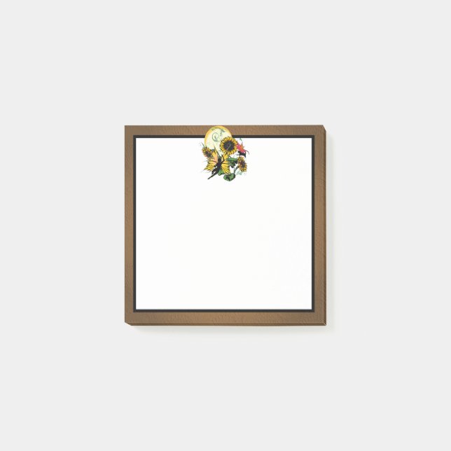 Solrosskugga Fairy and Cosmic Cat Post-it Block (Framsida)