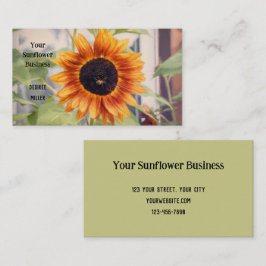 Solrossolens Gult Orange Garden Bee Visitkort