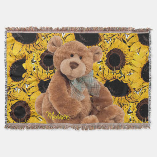 Solrossolens Nalle Throw Blanket Filt