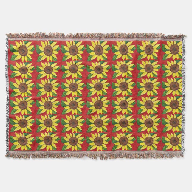 Solrossolens Throw Blanket Filt (Framsidan)
