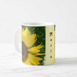 Solrossolens vackra Gult Konstnärlig Blommigt Kaffemugg