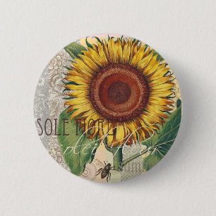 Solrossolens Vintage Damask Tapet Collage Knapp