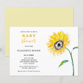 Solrossolja Babydusch elegant enkel Inbjudningar