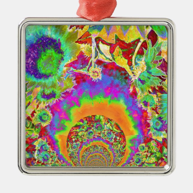 Solrossolja Fält Forever - orange Julgransprydnad Metall (Framsidan)