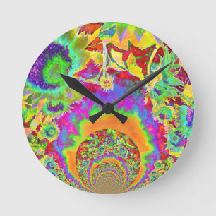 Solrossolja Fält Forever - orange Rund Klocka