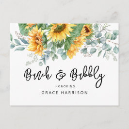 Solrossolja för Möhippa av bruch och bubblor Inbjudan Vykort