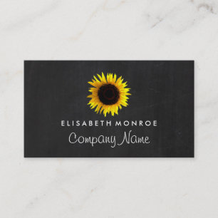 Solrossolja och alkboard, Floristry Visitkort