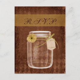 Solrossolmason burk bröllop OSA Inbjudan Vykort