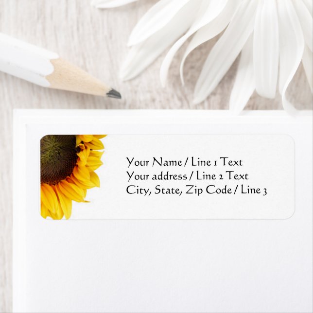 Solrossolros i hörnet | Returadress av Anpassnings Returadress Etikett (Insitu)