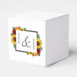 Solrossolrosblomman Ro Blommigt Bröllop Presentaskar