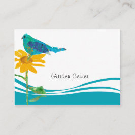 Solrossolrosblommor (Blue Bird Sunblomma Blommigt) Visitkort