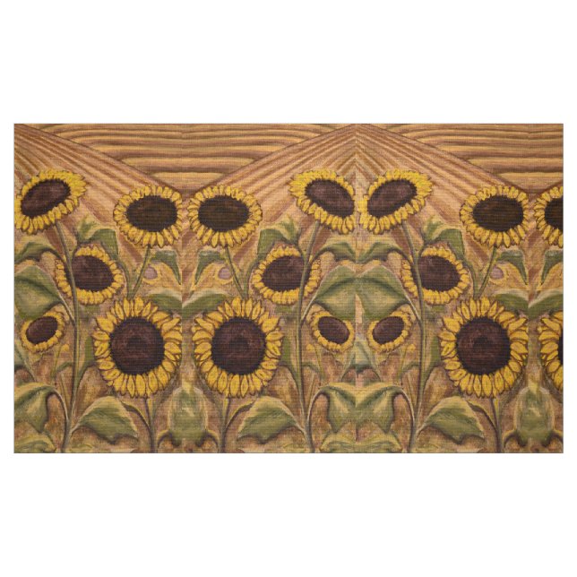 Solrossolrosblommor Bomull eller Polyy Tyg (Fat Quarter)