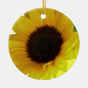Solrossolrosblommor, vackra Gulter, blomdekan Julgransprydnad Keramik