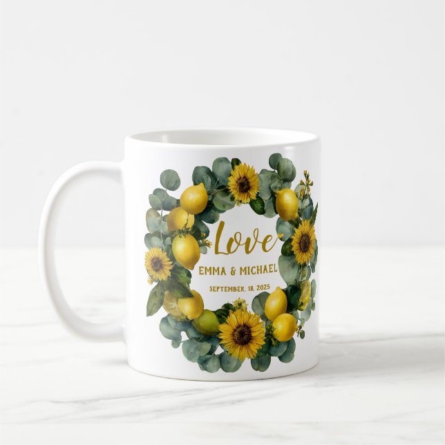Solrossolrosolemon Wandeans Kärlek Design Kaffemugg (Vänster)