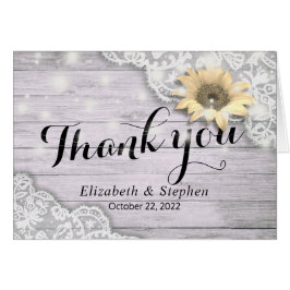 Solrossolrosolja Rustic Wood Light bröllop Tack Sn OBS Kort