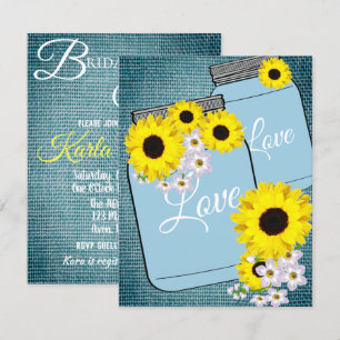 Solrossolrosskaren Party för BRIDE & CO Teal Blue Inbjudningar