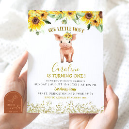 Solrossolrossoldat vår lilla grisgris Turning en d Inbjudningar