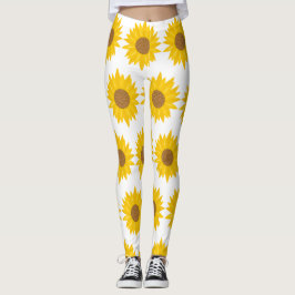 SolrossolrossolrosBlommigt med Gult Leggings