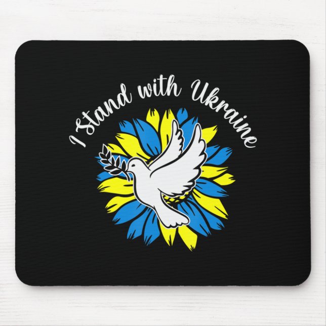 Solrossolrosukrainska Flagga Dove Ukraina. Musmatta (Framsidan)